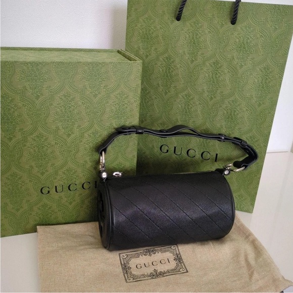 Gucci Black Leather Cylinder Bag - Picture 7 of 8